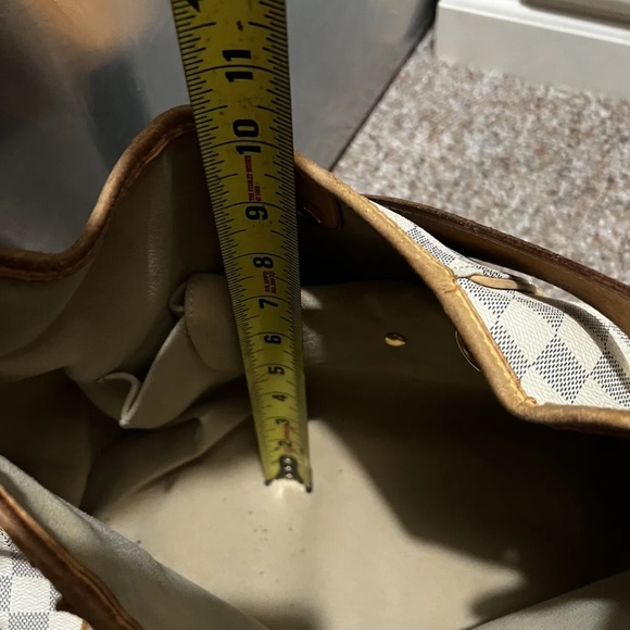 Authentic Louis Vuitton Galleria PM leather hobo DAMIER AZUR handbag - Picture 4 of 13